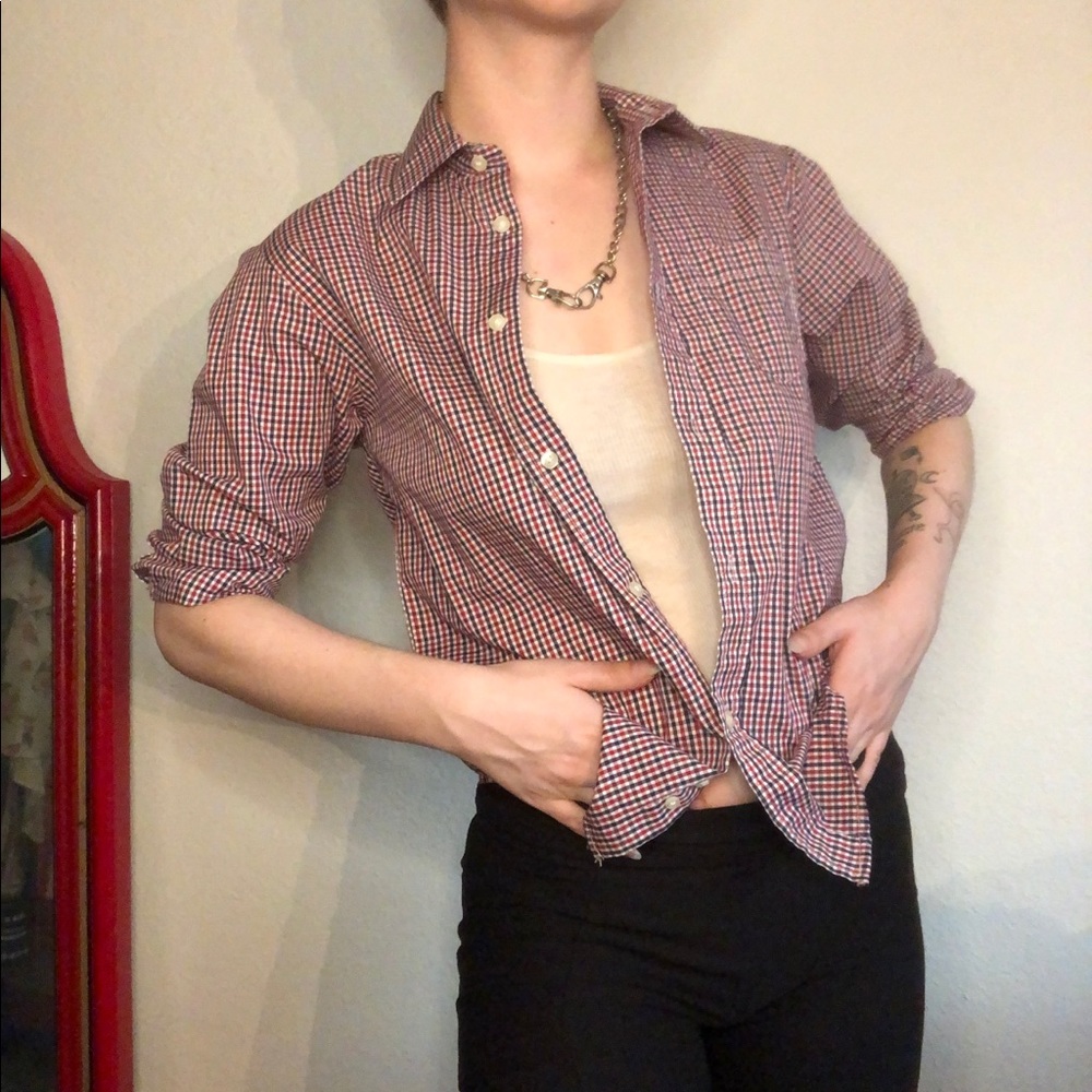 Chaps Plaid Button Up Shirt